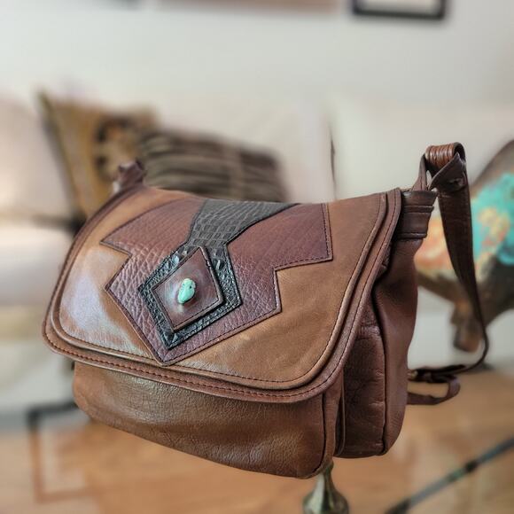 Hippie 1970s Crossbody Genuine Leathers Versatile, Unique - Picture 2 of 9